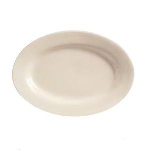 PLATTER 12.5X9 ROLLED EDGE AMERICAN WHITE   1DZ